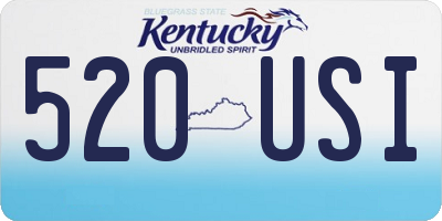 KY license plate 520USI