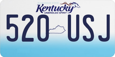 KY license plate 520USJ