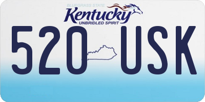 KY license plate 520USK