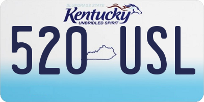 KY license plate 520USL