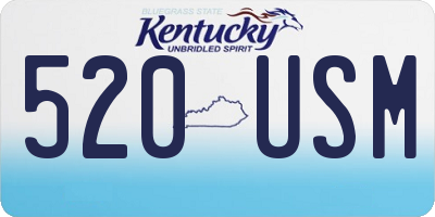 KY license plate 520USM