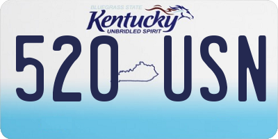 KY license plate 520USN