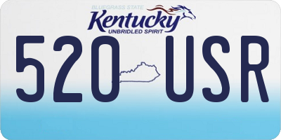 KY license plate 520USR