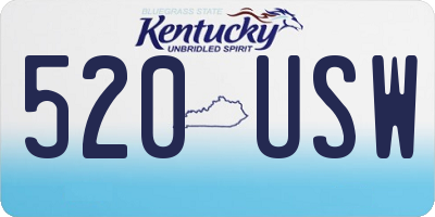 KY license plate 520USW