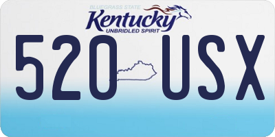 KY license plate 520USX