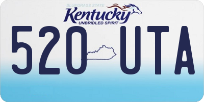 KY license plate 520UTA