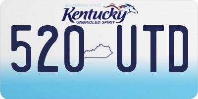 KY license plate 520UTD