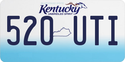 KY license plate 520UTI