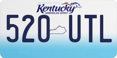 KY license plate 520UTL