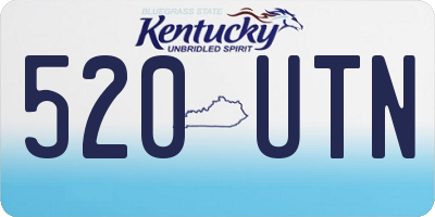 KY license plate 520UTN