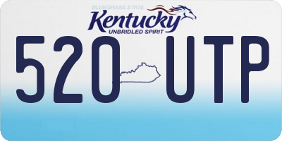 KY license plate 520UTP
