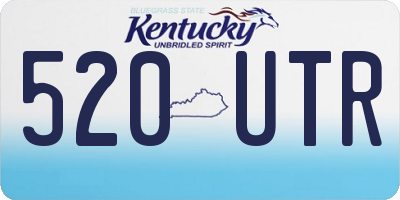 KY license plate 520UTR