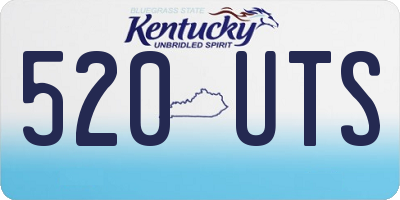 KY license plate 520UTS