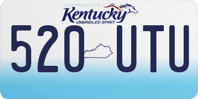 KY license plate 520UTU