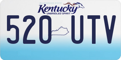 KY license plate 520UTV
