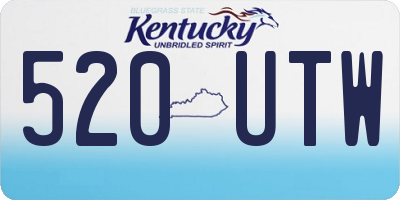KY license plate 520UTW