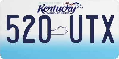 KY license plate 520UTX
