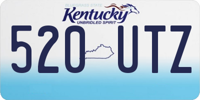 KY license plate 520UTZ