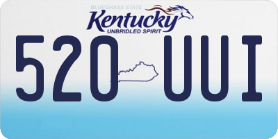 KY license plate 520UUI