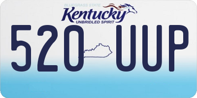 KY license plate 520UUP