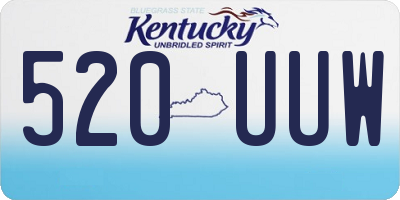 KY license plate 520UUW