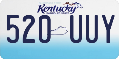 KY license plate 520UUY