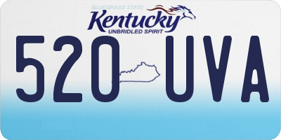 KY license plate 520UVA