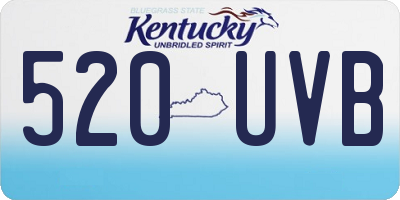 KY license plate 520UVB
