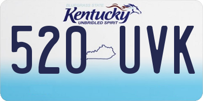 KY license plate 520UVK