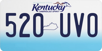 KY license plate 520UVO