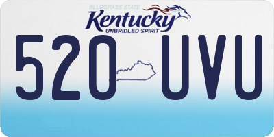 KY license plate 520UVU