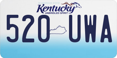 KY license plate 520UWA