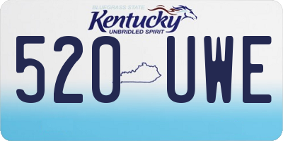 KY license plate 520UWE