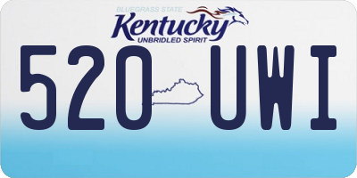 KY license plate 520UWI