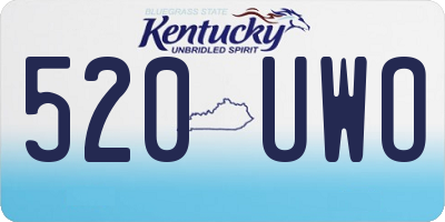 KY license plate 520UWO