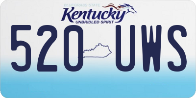 KY license plate 520UWS