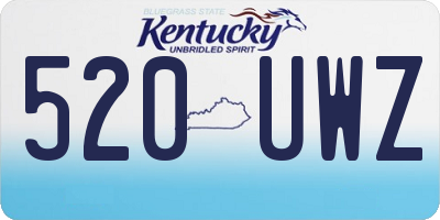 KY license plate 520UWZ