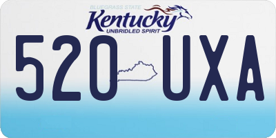 KY license plate 520UXA