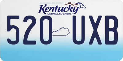 KY license plate 520UXB