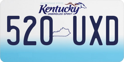 KY license plate 520UXD