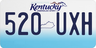 KY license plate 520UXH