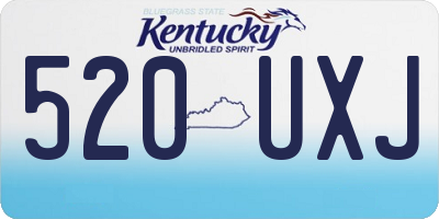 KY license plate 520UXJ