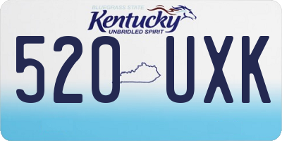 KY license plate 520UXK