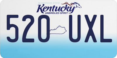 KY license plate 520UXL