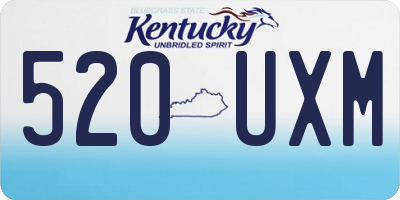 KY license plate 520UXM
