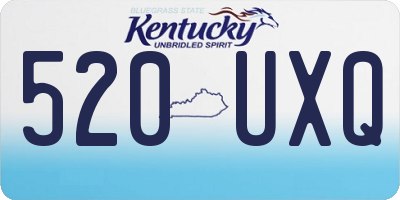KY license plate 520UXQ