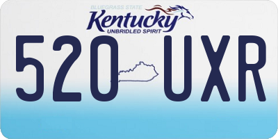KY license plate 520UXR