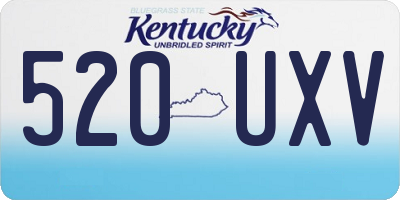 KY license plate 520UXV