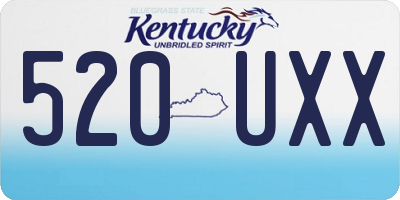 KY license plate 520UXX