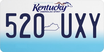 KY license plate 520UXY